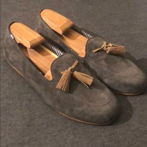 Charles Philip men’s grey suede slippers size 8.5